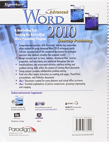 Advanced MS Word 2010 Desktop,Used