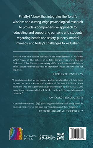From Boys To Men: Guiding Our Sons And Students In The Ways Of Kedushah