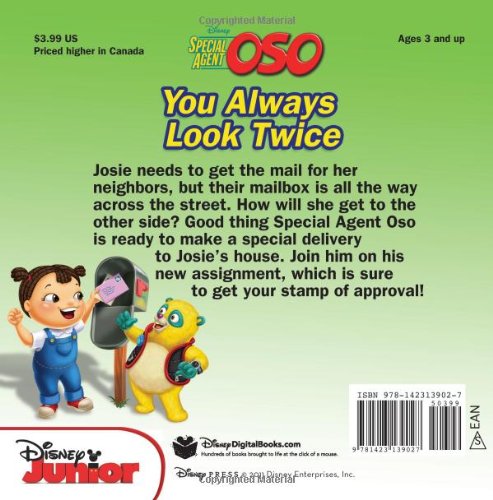 Disney Press Special Agent Oso Book - You Always Look Twice, FBA-|266146
