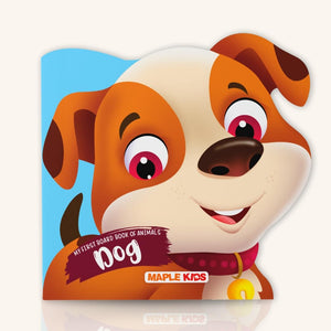 My First Board Book Animals - Dog - Die-Cut Board Book For Kids - Shaped Board Books - Age 2+
