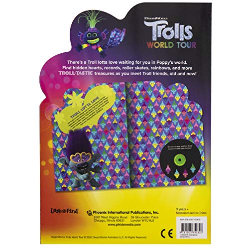 Dreamworks Trolls World Tour  A Troll New World Look And Find Activity Book  30 Stickers Included  Pi Kids,Used
