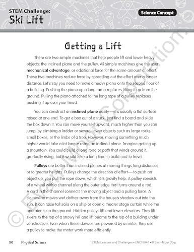 EvanMoor Stem Lessons and Challenges, Grade 6 Homeschooling & Classroom Resource Workbook, Life, Earth and Physical Science Pro,Used