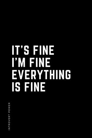 INTROVERT POWER It's fine I'm fine Everything is fine: The secret strengths of INFJ Dot Grid Composition Notebook with Funny tex,Used