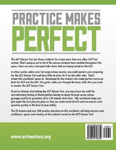 ACT Science Mastery Level 1: The Ultimate Workbook to Help You Succeed on the ACT Science Test,Used