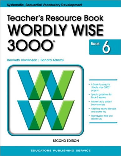 Wordly Wise 3000: Teacher's Resource Book, Book 6,New