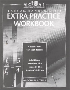Mcdougal Littell High School Math: Extra Practice Workbook Algebra 1-new,New