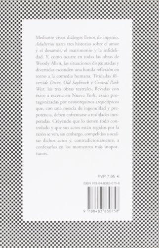 Adulterios: Tres comedias de un acto (Spanish Edition),Used