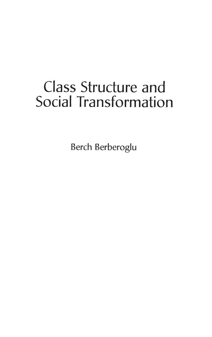 Class Structure And Social Transformation,Used
