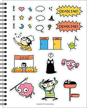 Sarah's Scribbles 16Month 20212022 Weekly/Monthly Planner Calendar: Get It Together!,Used