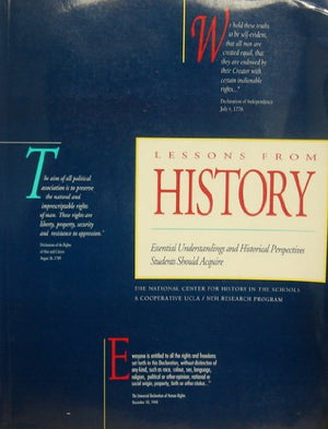 Lessons from History Essential Understanding and Historical Perspective Students Should Acquire,Used