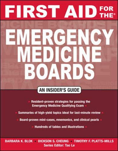 First Aid for the Emergency Medicine Boards (FIRST AID Specialty Boards),Used
