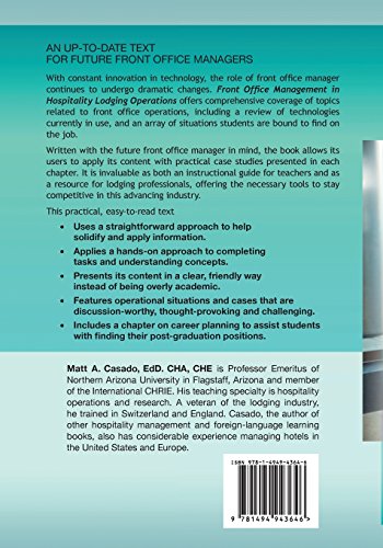 Front Office Management in Hospitality Lodging Operations,Used
