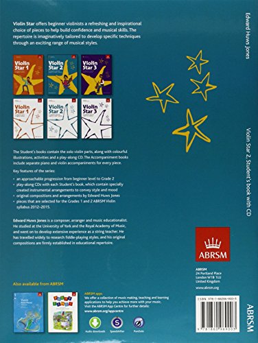 EDWARD HUWS JONES : VIOLIN STAR 2  STUDENT'S BOOK  RECUEIL + CD  VIOLON,Used