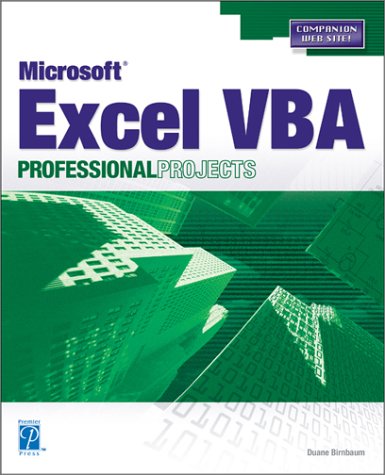 Microsoft Excel VBA Professional Projects,Used