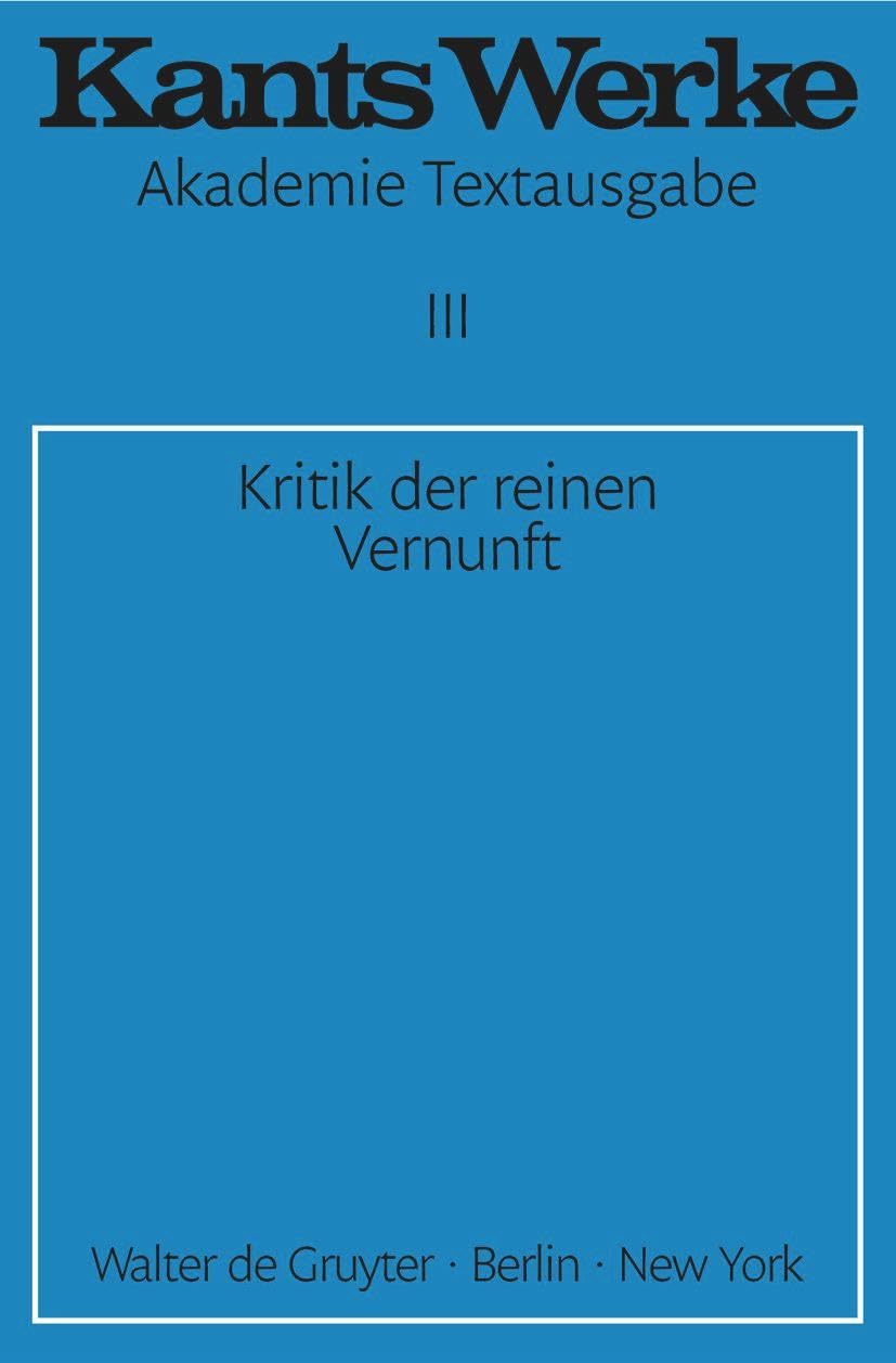 Kritik Der Reinen Vernunft. (German Edition),New