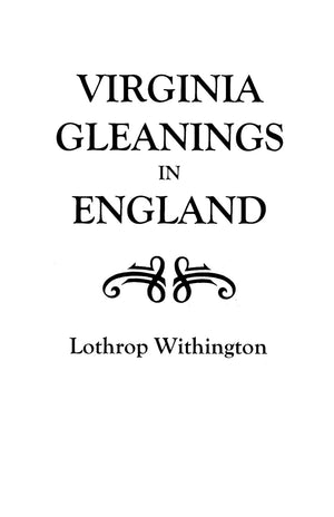 Virginia Gleanings In England,Used