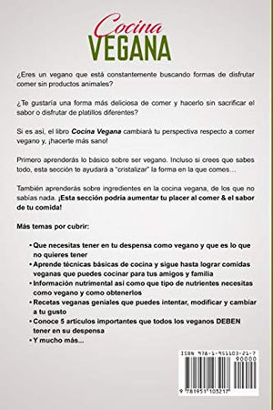 Cocina Vegana: Gua Paso a Paso y Deliciosas Recetas Para Una Alimentacin Vegana Saludable (Vegan Cooking Spanish Version) (D,Used