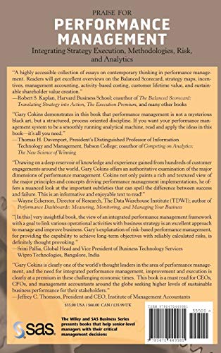 Performance Management: Integrating Strategy Execution, Methodologies, Risk, and Analytics,Used