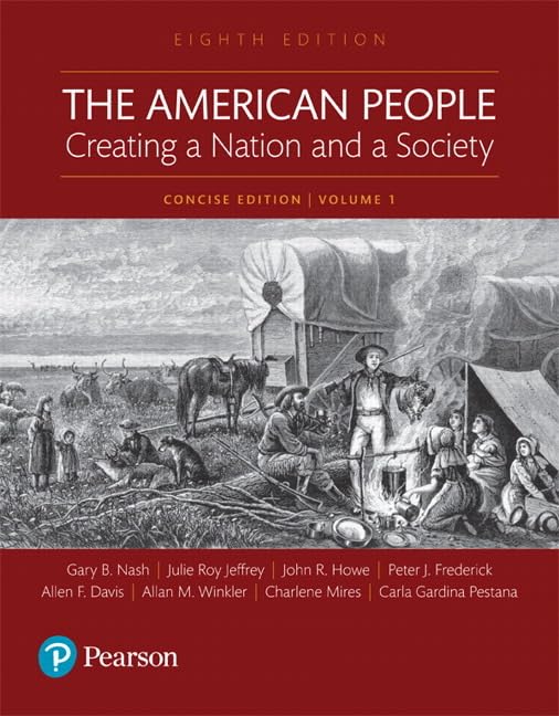 The American People: Creating a Nation and a Society: Concise Edition, Volume 1 (8th Edition),Used