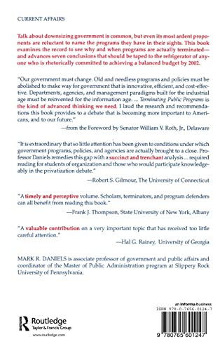 Terminating Public Programs: An American Political Paradox: An American Political Paradox,Used
