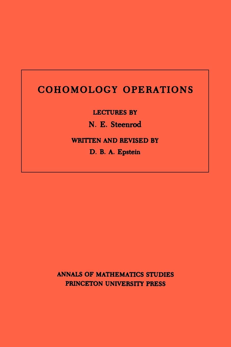 Cohomology Operations (Annals Of Mathematics Studies),Used