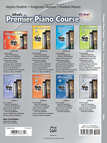 Premier Piano Course Theory, Bk 6 (Premier Piano Course, Bk 6),Used