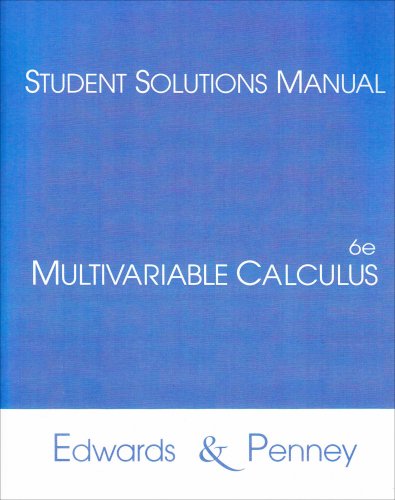 Multivariable Calculus: Student Solutions Manual,New