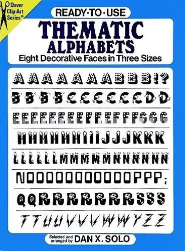 ReadytoUse Thematic Alphabets: Eight Decorative Faces in Three Sizes (Dover Clip Art ReadytoUse),Used