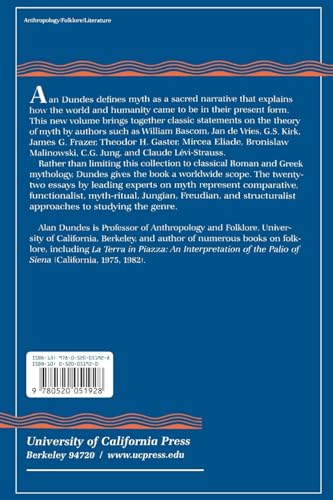 Sacred Narrative: Readings in the Theory of Myth,Used