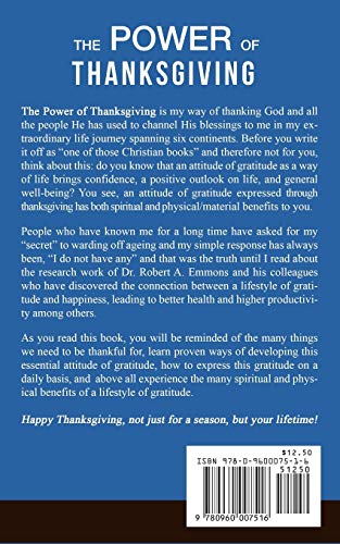 THE POWER OF THANKSGIVING: A Blueprint for Contentment, Fulfillment, and WellBeing through Gratitude,Used