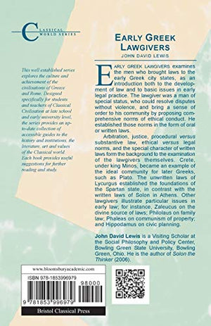 Early Greek Lawgivers (Classical World)