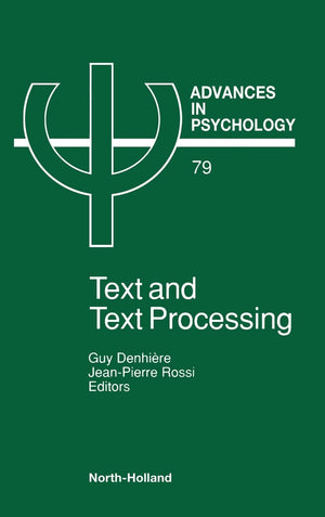 Text and Text Processing (Advances in Psychology),Used