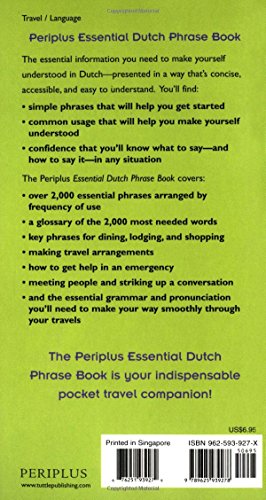 Essential Dutch Phrase Book (Essential Phrasebook Series),New