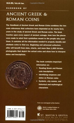 Handbook Of Ancient Greek And Roman Coins: An Official Whitman Guidebook,Used