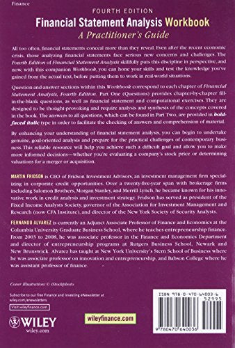 Financial Statement Analysis Workbook: A Practitioner s Guide
