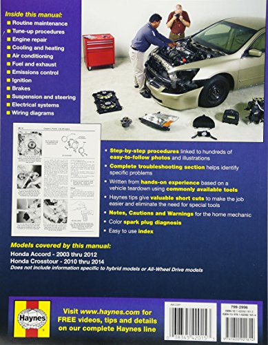 Honda Accord 20032007 Repair Manual (Hayne'S Automotive Repair Manual)