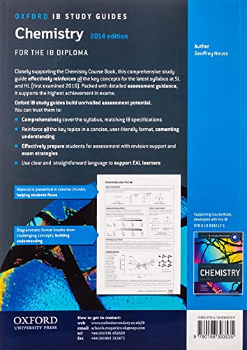 Ib Chemistry Study Guide: 2014 Edition: Oxford Ib Diploma Program,Used