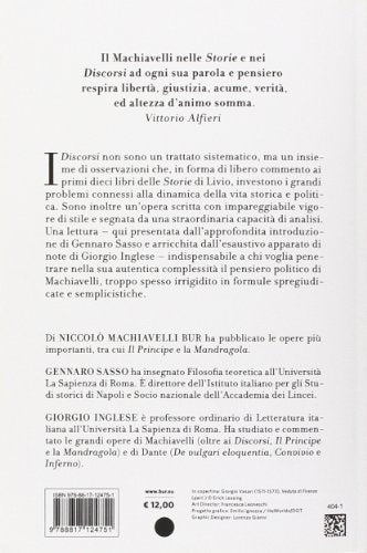 Discorsi sopra la prima deca di Tito Livio (I Classici della BUR) (Italian Edition),Used