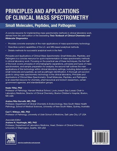 Principles and Applications of Clinical Mass Spectrometry: Small Molecules, Peptides, and Pathogens,Used