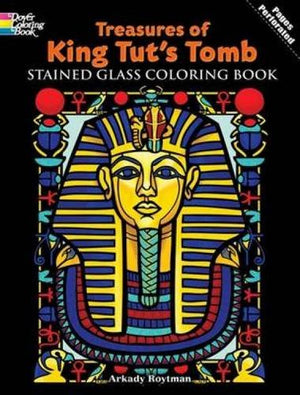 Treasures of King Tut's Tomb Stained Glass Coloring Book (Dover Stained Glass Coloring Book),Used