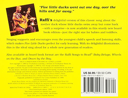 Five Little Ducks (Raffi Songs To Read),New