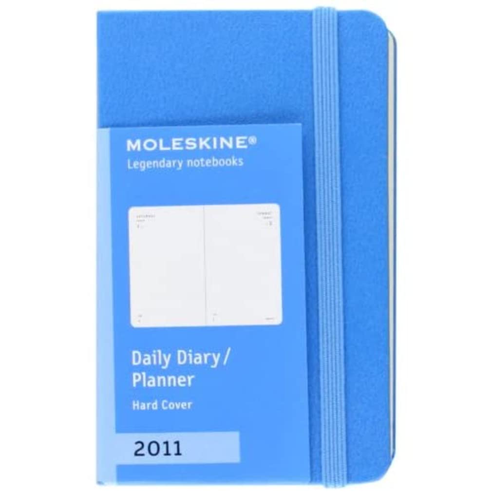 Moleskine 2011 12 Month Daily Planner Cerulean Blue Hard Cover XSmall