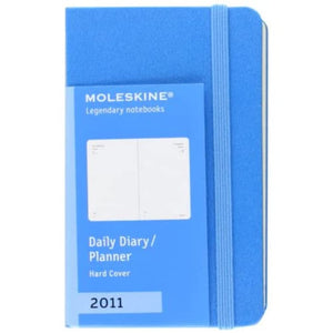 Moleskine 2011 12 Month Daily Planner Cerulean Blue Hard Cover XSmall