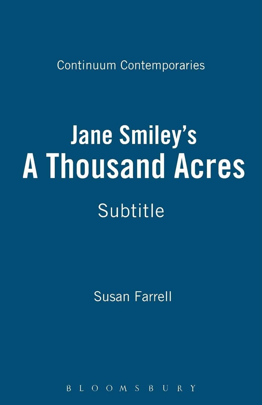 Jane Smiley'S A Thousand Acres: A Reader'S Guide,New