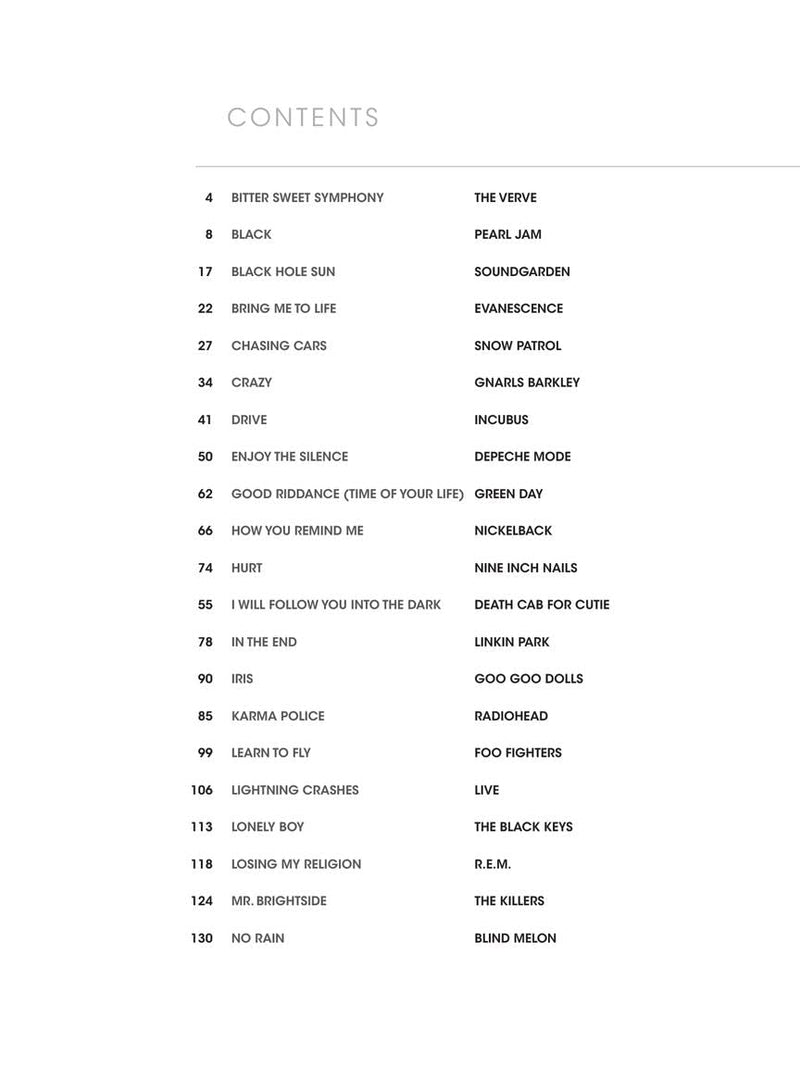 Alternative Rock Sheet Music Collection  40 Pieces Piano/Vocal/Guitar Songbook,New