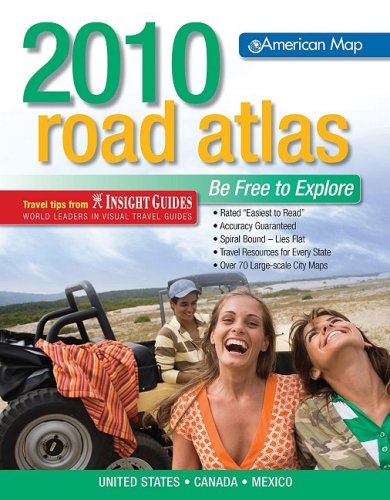 American Map 2010 Road Atlas United States, Canada, Mexico,Used