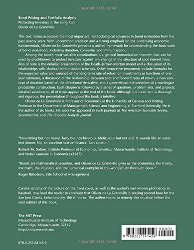 Bond Pricing and Portfolio Analysis: Protecting Investors in the Long Run,Used