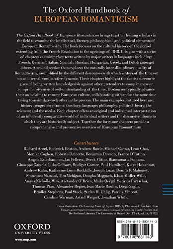The Oxford Handbook of European Romanticism (Oxford Handbooks),Used