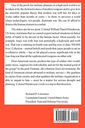Cohesion: The Human Element in Combat,Used