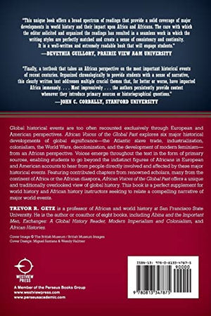 African Voices of the Global Past: 1500 to the Present,Used